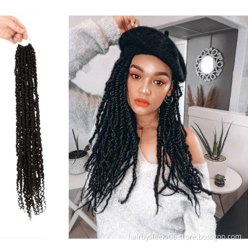 Pre-twisted Bomb Twist Afro Crochet Hair 24 inches ombre colors 90g*6PCS Pre-Looped Synthetic Hair Extensions with Curly Ends